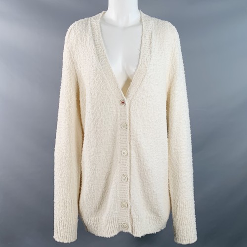 Maison Margiela Line 14 Elbow Patch Wool Cardigan Sweater Sz S