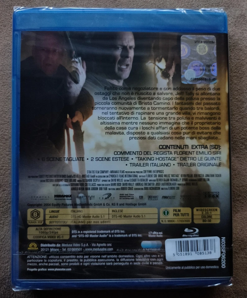 Hostage ( Bruce Willis) - Blu-ray Disc Medusa - Immagine 2 di 2