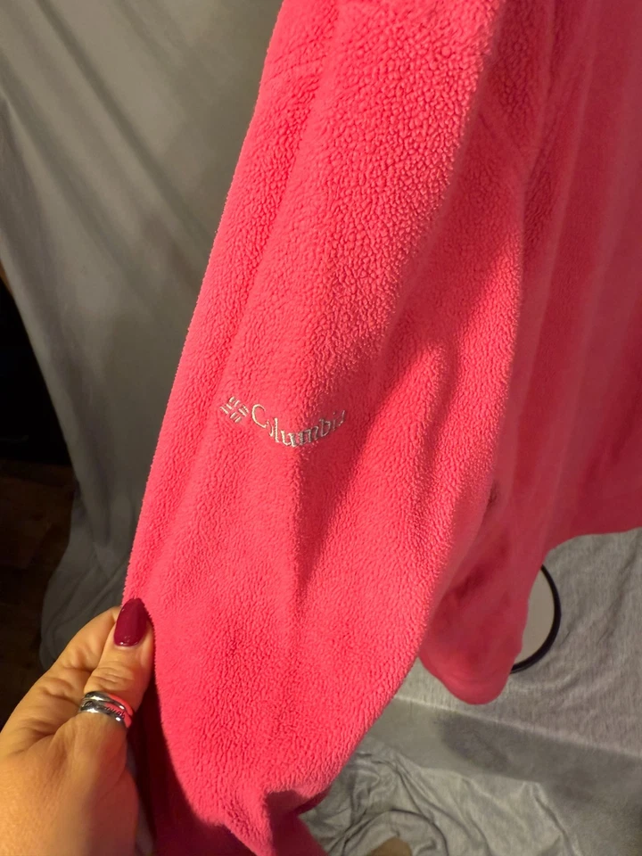 Columbia Sudadera con Capucha Para Mujer XL Rosa Polar Pullover Sudadera Exterior Acogedora Cálida Foto 3 de 4
