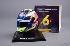 Isack Hadjar 2025 F1 season mini helmet, VCARB Racing Bulls, 1:4 Schuberth