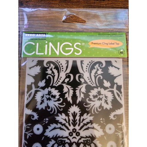 Hero Arts Premium Cling Label Top Rubber Stamp Large Fabric Design - Picture 2 of 4