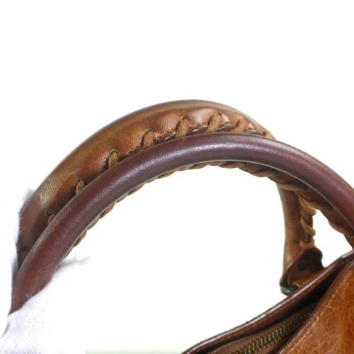 Balenciaga The First 2-Wege Hand Schultertasche Spiegel Anhänger 103208 braun authentisch - Bild 7 von 10