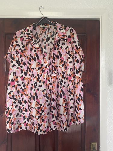 George Pink Leopard Print Shirt