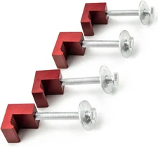 Tool Box Mounting Clamps J Hooks Kit for Pickup Truck, Tie Downs Aluminum J Hook