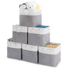 6 Pack Foldable Storage Cubes, 13x13 Inch Fabric Bins, Decorative Storage Bas...