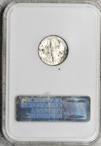 1943-D Mercury Dime NGC CAC MS66FB Full Bands Old Fatty Holder #10EOR - Bild 4 von 4