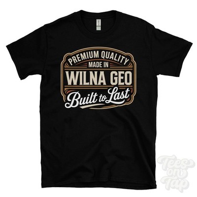 MADE IN WILNA GEO PREMIUM QUALITY BUILT TO LAST T-SHIRT shetland scotland