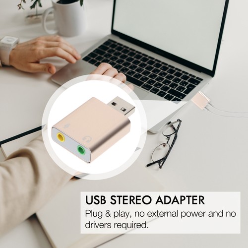 USB External Sound Card Audio Interface for Laptop Stereo Adapter - 第 10/11 張圖片