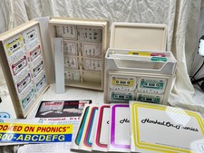 Hooked On Phonics SRA Complete Reading Cassette Set New Cards Book Set sticker
