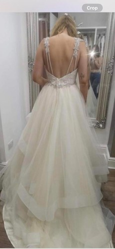 BNWT Eddie K Wedding Dress In Champagne - Picture 4 of 17