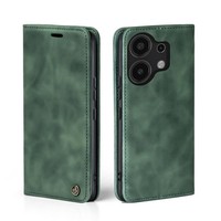 Handy HüLle FüR Xiaomi Redmi Note 13 Pro Klapp Magnet Smartphone Cover Case GrüN