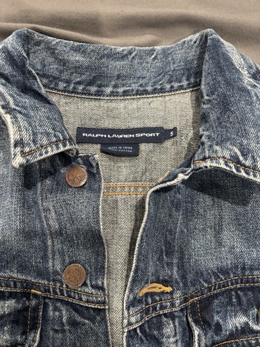 Giacca jeans sportiva Ralph Lauren donna taglia small blu giacca denim - Foto 3 di 8