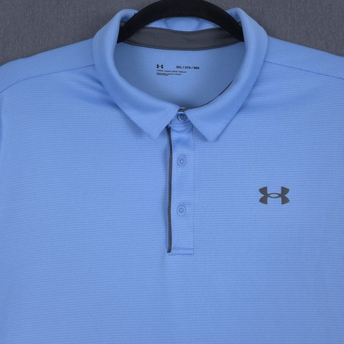 Under Armour UA Tech Polo Herren Größe 3XL Blau Loose Fit Performance Golfshirt