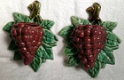 Pair of Vintage Original 1950s McCoy Grapes Wall Pockets