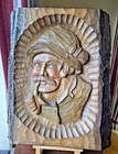 Large Hand Carved Black Forest Wall Plaque by R Michalek dated 1979