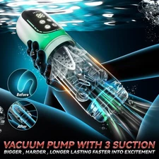 Male Masturbaters Automatic HandsFree Rotating Cup Thrusting Stroker Men Sex Toy
