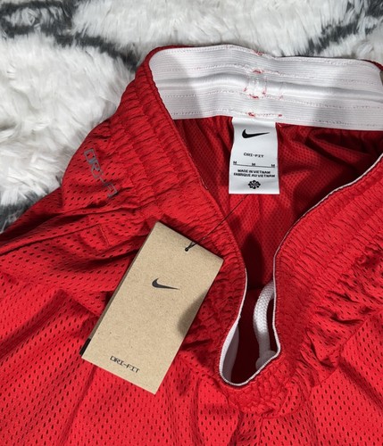 NIKE Dri Fit Football Training Shorts Mesh Red Men’s Sz M *NEW* FJ9561-657 - Picture 3 of 6