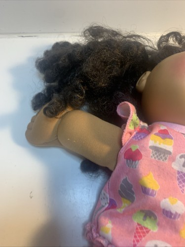 Cabbage Patch Kid Doll Curly Black Hair Brown Eyes & Ice-cream Pajamas  16" - Picture 6 of 12