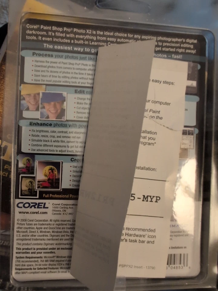 Corel Paint Shop Pro Photo X2 on 4GB USB DRIVE Works on Windows Vista/XP/98/Me - Image 2 of 2