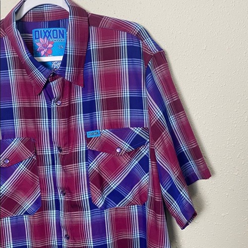 Dixxon Flannel Company "The Lotus" Shirt Plaid Bamboo Blend Short Sleeve Mens 2X - Picture 4 of 14