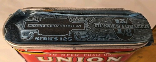 Vtg UNION LEADER Smoking PIPE Tobacco Pocket Tin Tax Stamp Advertising Smoking - Picture 7 of 10