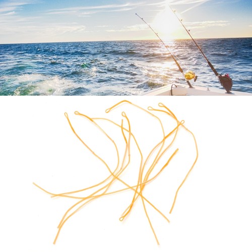 10 Pcs Braided Leader Loop Connectors 20LB Orange Fly Fishing Leader - Picture 21 of 22
