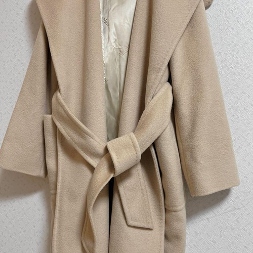 Max Mara Rialto Coat Camel Hair Beige Size 40 Made in Italy Used - Picture 4 of 16