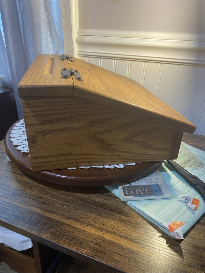 De Colección Madera de Roble Inclinada Superior Atril Escritura Arte Estacionario Escritorio para Regazo Caja de Viaje Foto 4 de 4