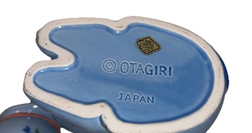 Otagiri JAPAN Vintage ceramic Cat Kitten Blue Floral Pink Bowl Sugar & Creamer - Picture 8 of 8