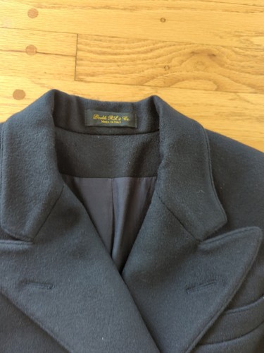 Double RL RALPH LAUREN Admiral Blazer Black Wool Cashmere Women 3 Italy M47 - Picture 5 of 9