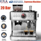 20 Bar Espresso Machine,Professional Coffee Maker with Grinder and Milk Frother
