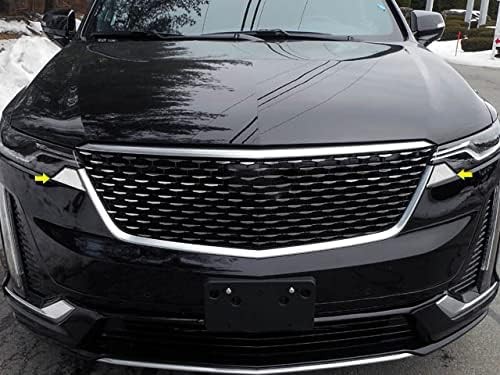 Polished Head Light Accent Trim fit for 2020-2023 Cadillac XT6 [2pcs] - Picture 2 of 4