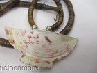 VINTAGE NAVAJO INDIAN STACKED BROWN SHELL HEISHE MOP THUNDERBIRD FETISH NECKLACE — photo 10