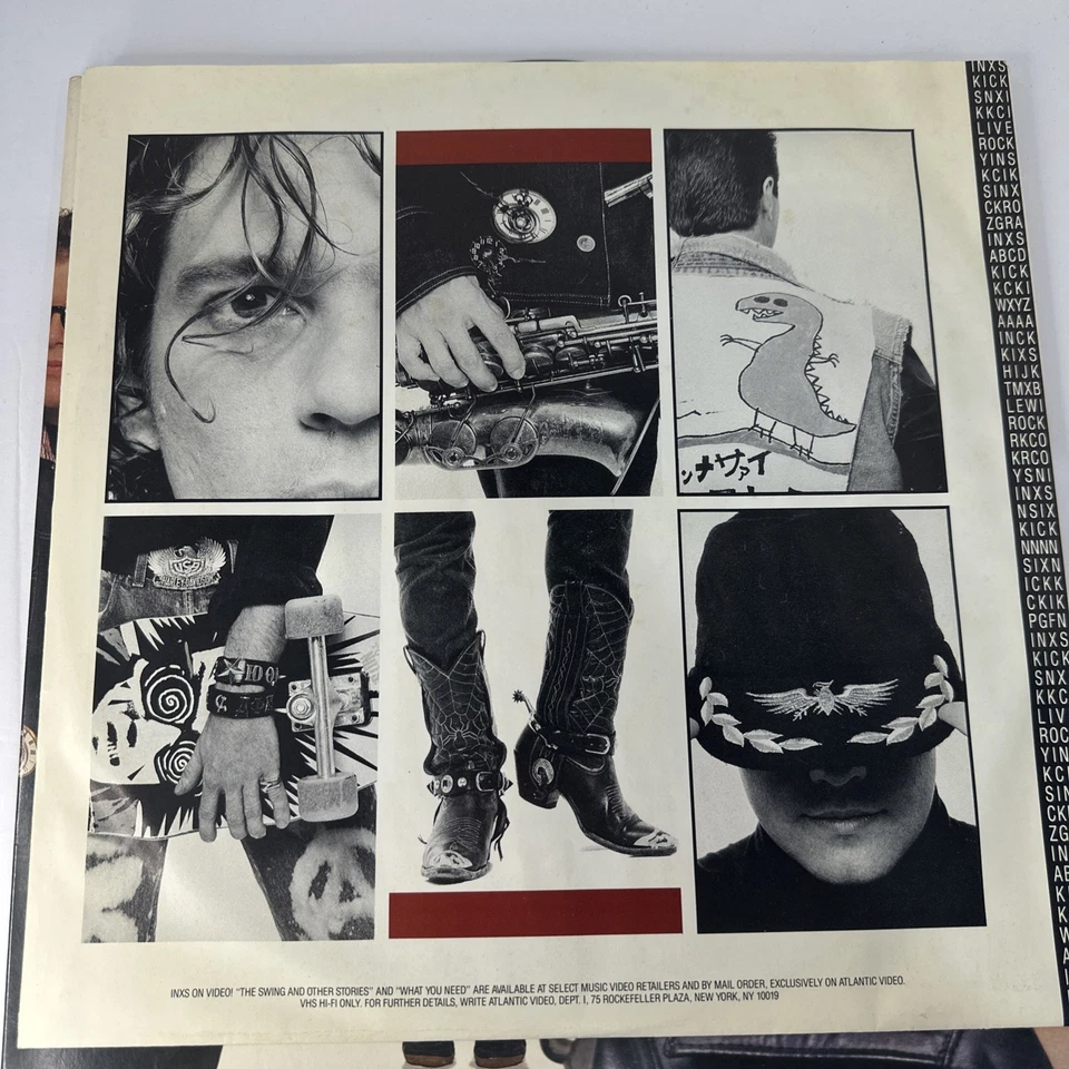 1 INXS “Kick”ATLANTIC 81796-1 Original 1st Press LP Original Inner Lyrics Sleeve - Image 4 of 4
