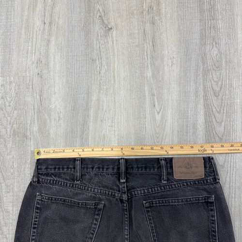 Vintage Wrangler Jeans Mens 36 x 30 Black Faded Distressed 90s USA Western Rodeo - Picture 8 of 11