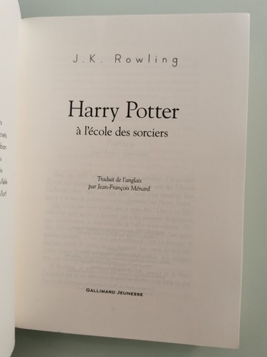 Harry Potter Philosophers Stone French 2012 40th Anniversary Edition JK Rowling - Picture 3 of 8