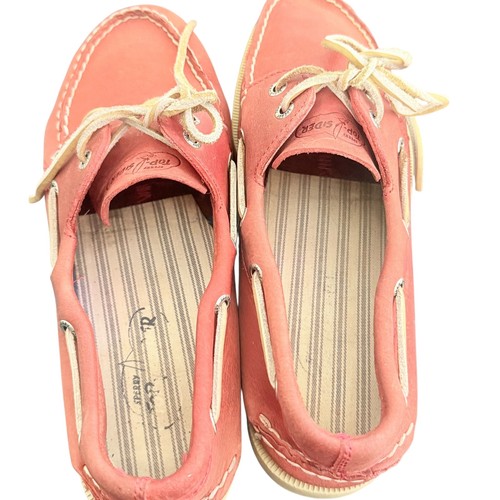 Sperry Top Sider Men 2 Eye Boat Shoes Red Leather Size 9 Nautical Preppy - Picture 12 of 14