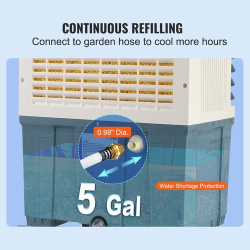 3-in-1 Evaporative Air Cooler Swamp Portable Humidifier Fan 1400CFM 3 Speed 19L - Picture 3 of 11