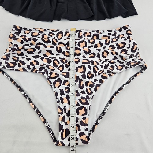 Women's 2 Piece 16W Plus Size Swimsuit with Bottom Peplum Tankini High... - Bild 8 von 13