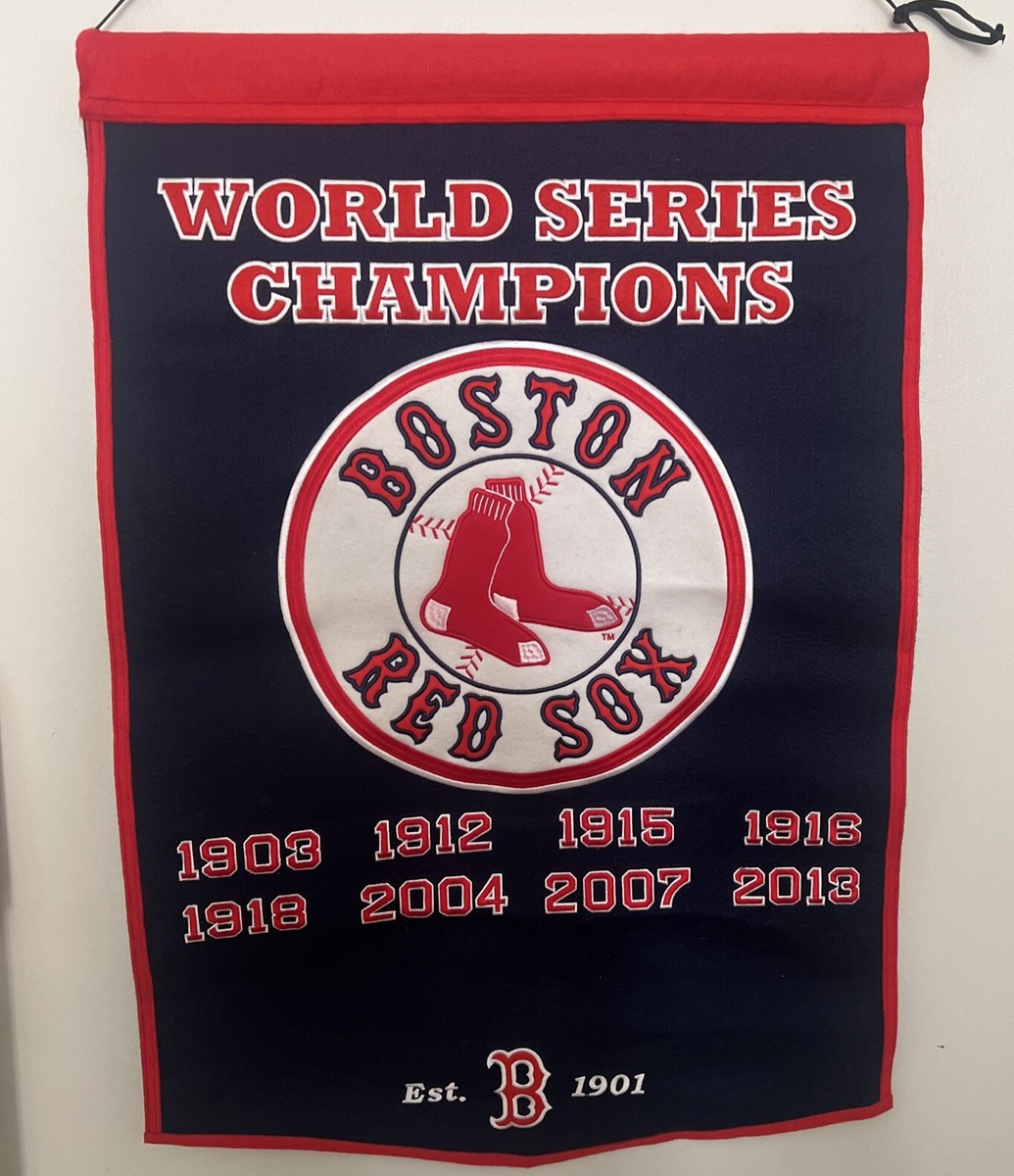 Boston Red Sox World Series Champions Banner Winning Streak-Wool