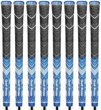Golf Pride MCC Teams Plus4 Grips - Royal Blue & White Standard - Set of 8