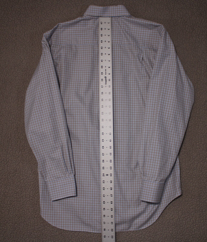 David Donahue Shirt Mens 16.5 34/35 Grid Check Regular Spread Collar - Picture 18 of 22