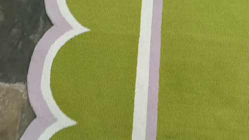 Scallop Pink Lavender Wool Hand Tufted Area Rug For Bedroom Living Room Kitchen - Video 1 of 1