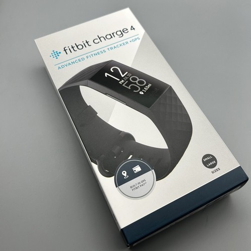 Black-Fitbit Charge 4 FitnessTracker Cardiofrequenzimetro GPS Piccolo e Grande Sigillato - Foto 2 di 9