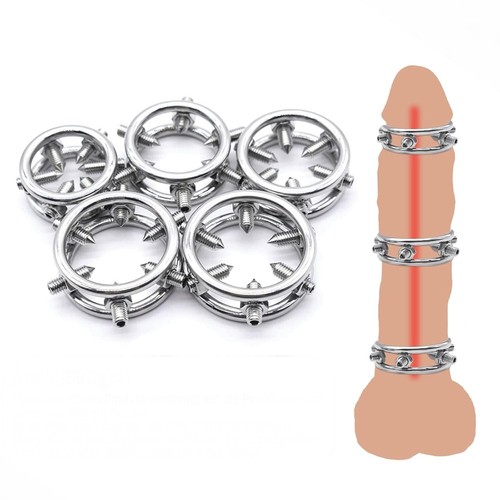 Heavy Stainless Steel Adjustable CBT Penis Cock Ring in 2 Sizes - Picture 5 of 18