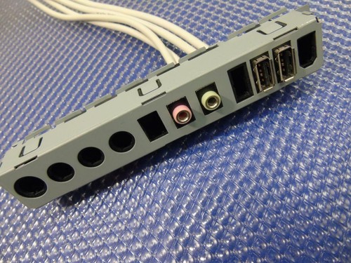 HP Pavilion a6500z Front USB Audio Connector Panel Board with Cables - Picture 5 of 6