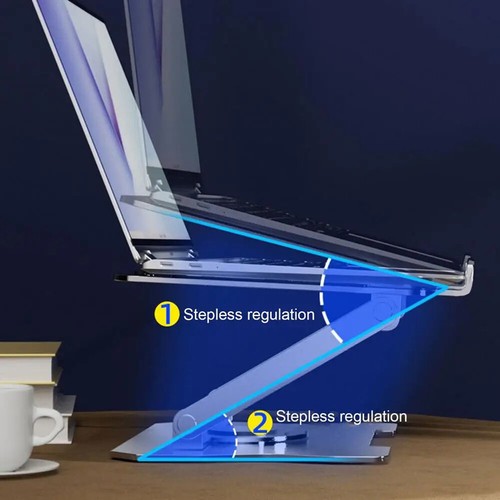 360° Metal Portable Laptop Tablet Stand Riser Bracket Adjustable Holder For Desk - Picture 6 of 20