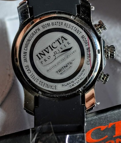 Orologio Invicta Uomo Pro Diver Cronografo Quadrante Nero Quarzo con Custodia a impatto - Foto 4 di 4