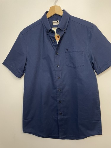 Farah Drayton Short Sleeve Shirt Size Small Navy
