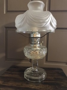 Aladdin Washington Drape Oil Lamp With Clear Glass Shade Ebay